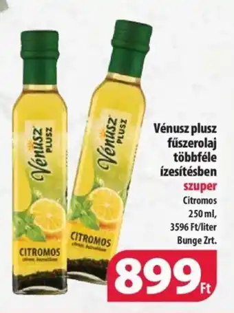 Coop Vénusz plusz fűszerolaj többféle ízesítésben 250ml ajánlat