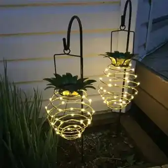 25 led-es ananász formájú napelemes kültéri dekorációs lámpa