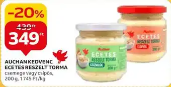 Auchan AUCHAN KEDVENC ECETES RESZELT TORMA 200 g ajánlat