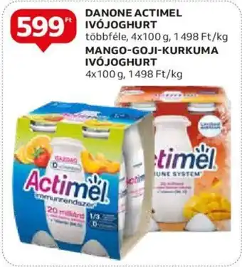Auchan DANONE ACTIMEL IVÓJOGHURT stb. 4 x 100 g ajánlat