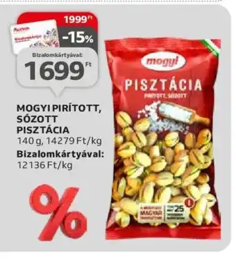 Auchan MOGYI PIRÍTOTT, SÓZOTT PISZTÁCIA 140 g ajánlat