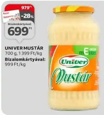 Auchan UNIVER MUSTÁR 700 g ajánlat