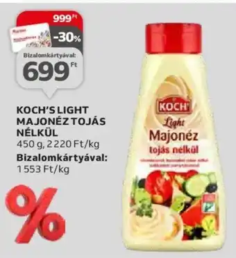KOCH'S LIGHT MAJONÉZ TOJÁS NÉLKÜL 450 g