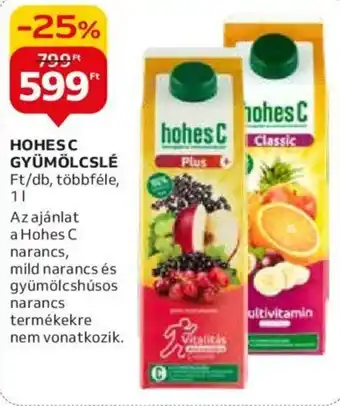 Auchan HOHES C GYÜMÖLCSLÉ 1 l ajánlat