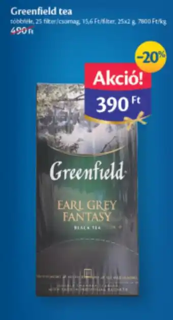 EcoFamily Greenfield tea 25 x 2 g ajánlat