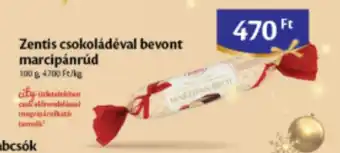 EcoFamily Zentis csokoládéval bevont marcipánrúd 100 g ajánlat