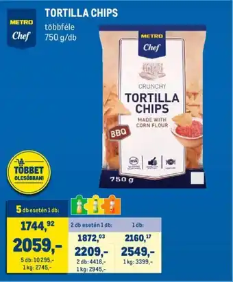 Metro METRO Chef TORTILLA CHIPS 750g ajánlat