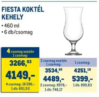Metro FIESTA KOKTÉL KEHELY ajánlat