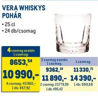 Metro VERA WHISKYS POHÁR ajánlat