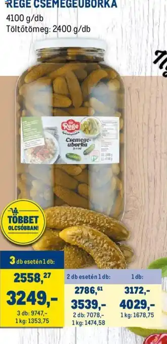 Metro REGE CSEMEGEUBORKA 4100g ajánlat