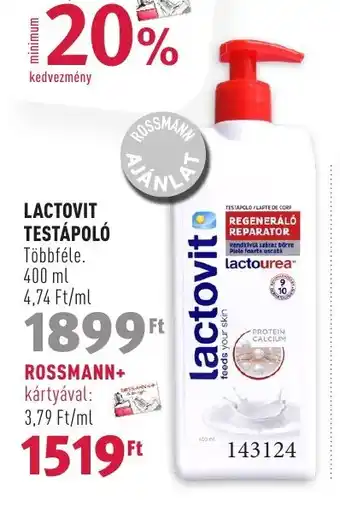 Rossmann LACTOVIT TESTÁPOLÓ 400 ml ajánlat