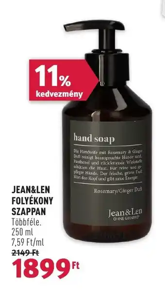 Rossmann JEAN&LEN FOLYÉKONY SZAPPAN 250 ml ajánlat