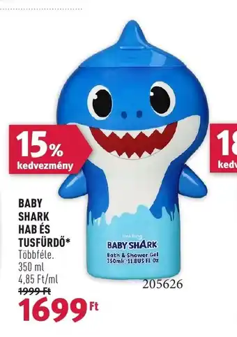 Rossmann BABY SHARK HAB ÉS TUSFÜRDŐ 350 ml ajánlat