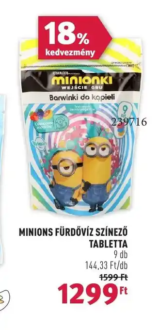 Rossmann MINIONS FÜRDŐVÍZ SZÍNEZŐ TABLETTA 9 db ajánlat
