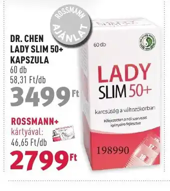Rossmann DR. CHEN LADY SLIM 50+ KAPSZULA 60 db ajánlat