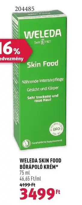 Rossmann WELEDA SKIN FOOD BŐRÁPOLÓ KRÉM 75 ml ajánlat