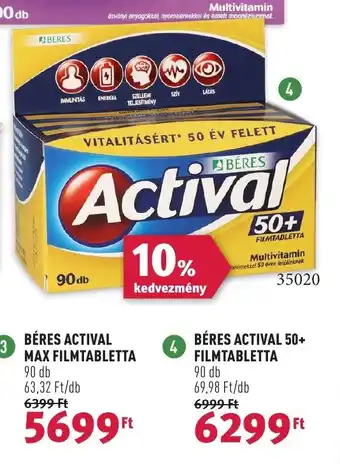 BÉRES ACTIVAL MAX FILMTABLETTA 90 db