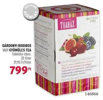 GÁRDONYI ROOIBOS VAGY GYÜMÖLCS TEA 20 filter