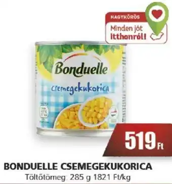 CBA BONDUELLE CSEMEGEKUKORICA 285 g ajánlat