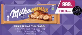 CBA MILKA TÁBLÁS CSOKOLÁDÉK 250 g- 300 g ajánlat