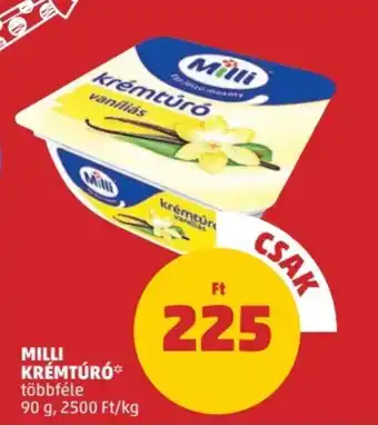 PENNY MILLI KRÉMTÚRÓ 90 g ajánlat