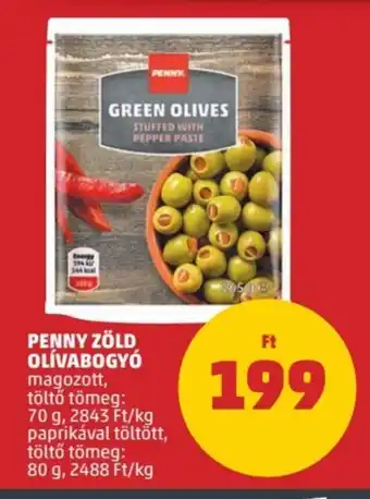 PENNY PENNY ZÖLD OLÍVABOGYÓ 70 - 80 g ajánlat
