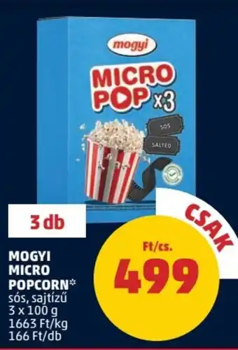 PENNY MOGYI MICRO POPCORN 3 x 100 g ajánlat