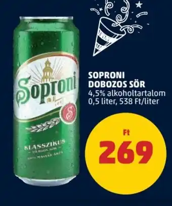 PENNY SOPRONI DOBOZOS SÖR 0,5 l ajánlat
