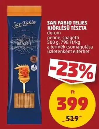 PENNY SAN FABIO TELJES KIÖRLÉSŰ TÉSZTA 500 g ajánlat