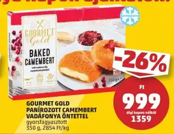 PENNY GOURMET GOLD PANÍROZOTT CAMEMBERT 350 g ajánlat
