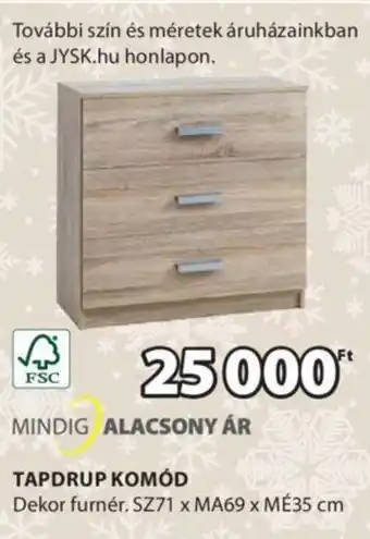 JYSK MINDIG ALACSONY ÁR TAPDRUP KOMÓD 1 db ajánlat