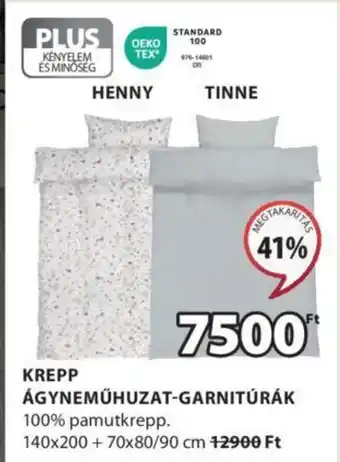 JYSK KREPP ÁGYNEMŰHUZAT-GARNITÚRÁK 1 db ajánlat