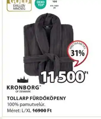 JYSK KRONBORG TOLLARP FÜRDŐKÖPENY 1 db ajánlat