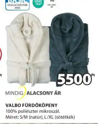 JYSK VALBO FÜRDŐKÖPENY 1 db ajánlat