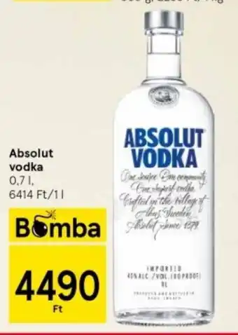 Tesco Absolut vodka 0,7 l ajánlat