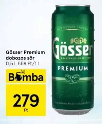 Tesco Gösser Premium dobozos sör 0,5 l ajánlat