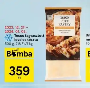 Tesco Tesco fagyasztott leveles tészta 500 g ajánlat