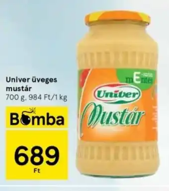 Tesco Univer üveges mustár 700 g ajánlat