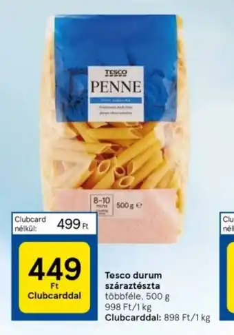 Tesco Tesco durum száraztészta 500 g ajánlat