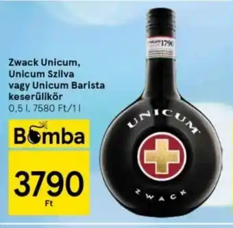 Tesco Zwack Unicum, Unicum Szilva stb. 0,5 l ajánlat