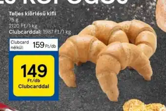 Tesco Teljes kiőrlésű kifli 75 g ajánlat