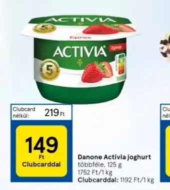 Tesco Danone Activia joghurt 125 g ajánlat