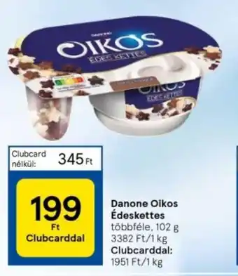 Tesco Danone Oikos Édeskettes 102 g ajánlat