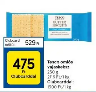 Tesco Tesco omlós vajaskeksz 250 g ajánlat