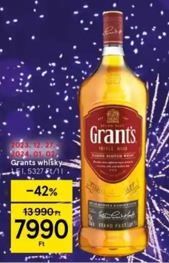 Tesco Grants whisky 1,5 l ajánlat