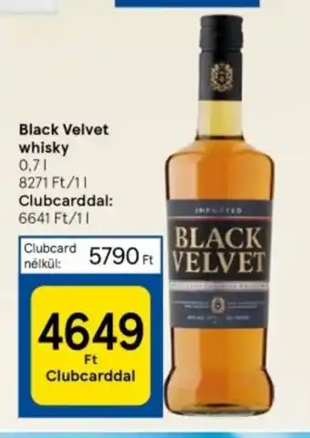 Tesco Black Velvet whisky 0,7 l ajánlat