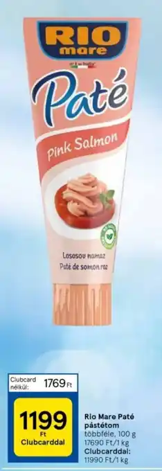 Tesco Rio Mare Paté pástétom 100 g ajánlat