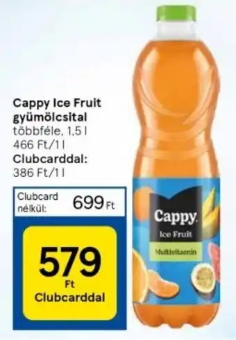 Tesco Cappy Ice Fruit gyümölcsital 1,5l ajánlat