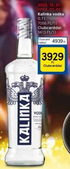 Tesco KALINKA vodka 0,7l ajánlat