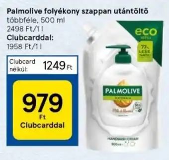 Tesco Palmolive folyékony szappan utántöltő 500ml ajánlat
